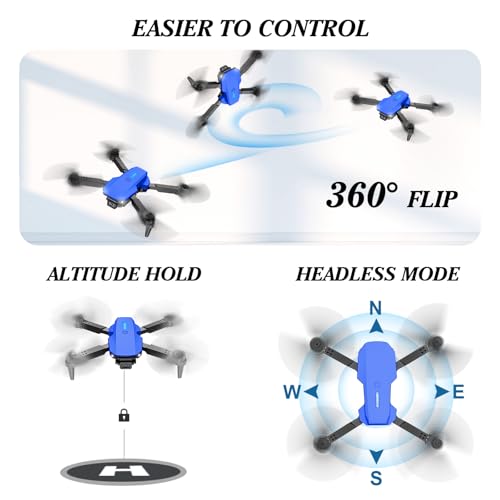 Foldable Mini Drone with 1080P Camera, 2 Batteries, Black G990
