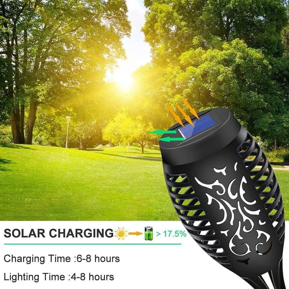 12 Pack Solar Torch Light with Flickering Flame F154140