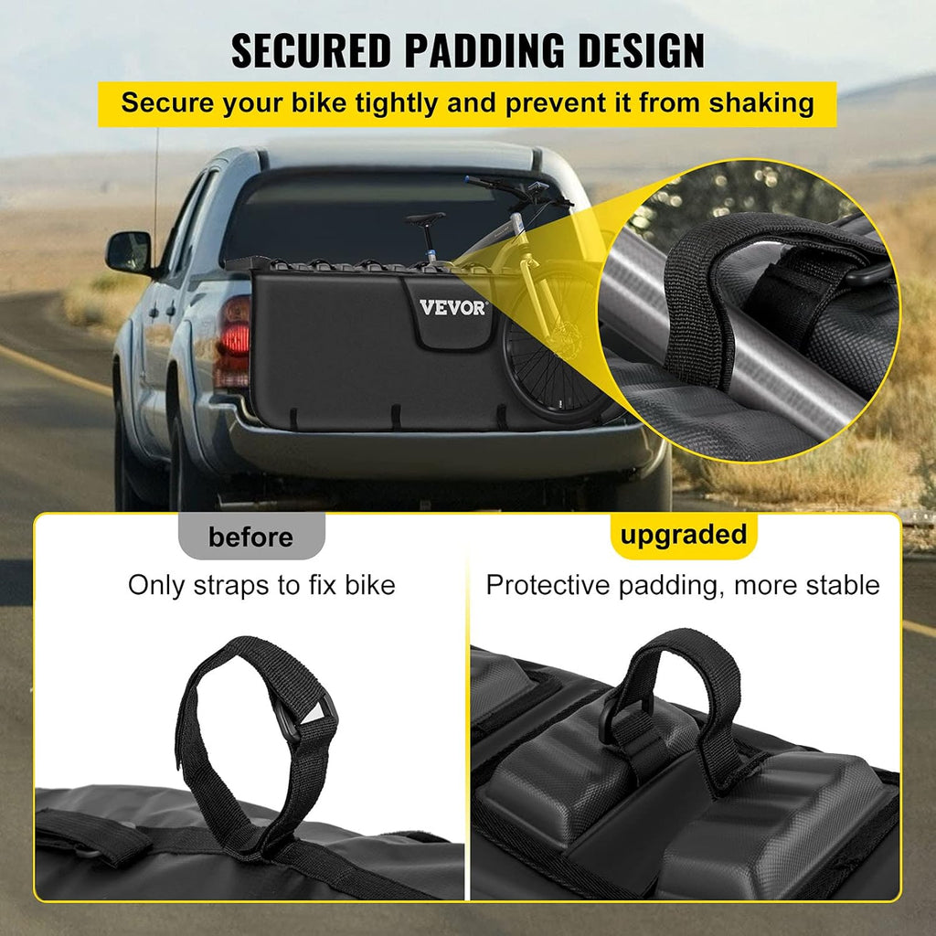Tailgate Pad for Bikes, Carries up to 6 Mountain Bikes, 63 Pickup Pad G673869