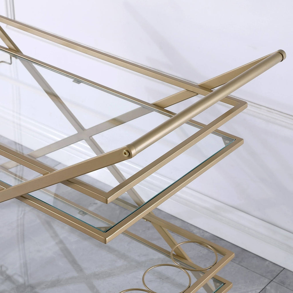 Gold Metal Bar Cart Y928506