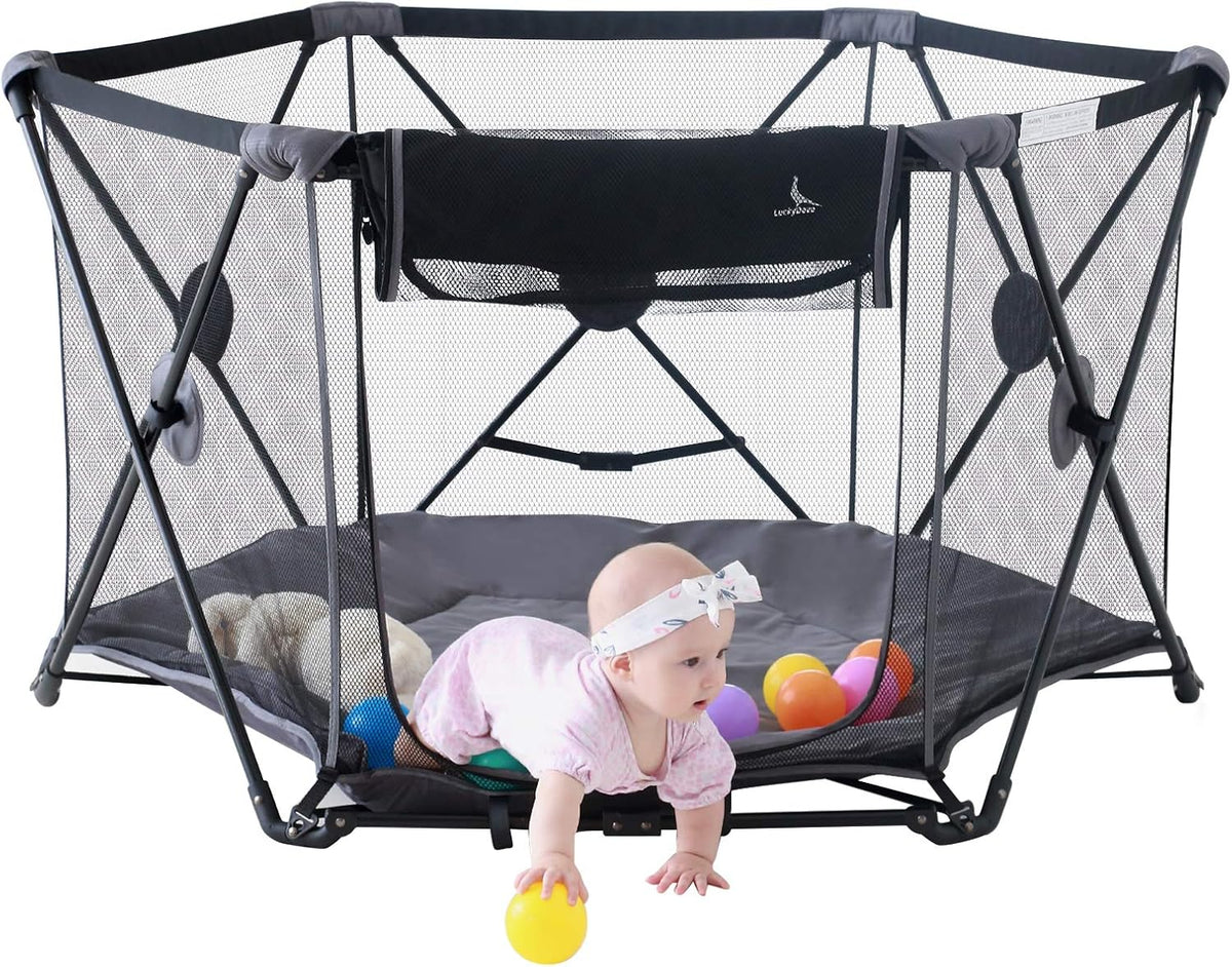 Portable Playpen for Infants and Toddlers with Padded Floor S378