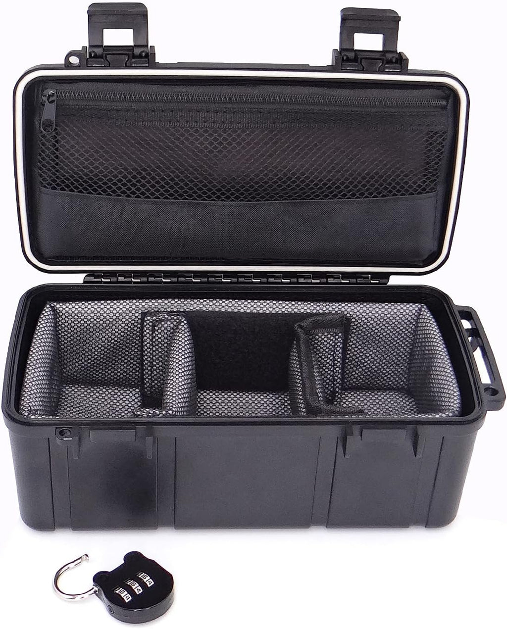 Black Storage Box with Easy Grip Handle ABS Plastic Pack of 2 Y45754