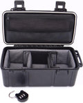 Black Storage Box with Easy Grip Handle ABS Plastic Pack of 2 Y45754