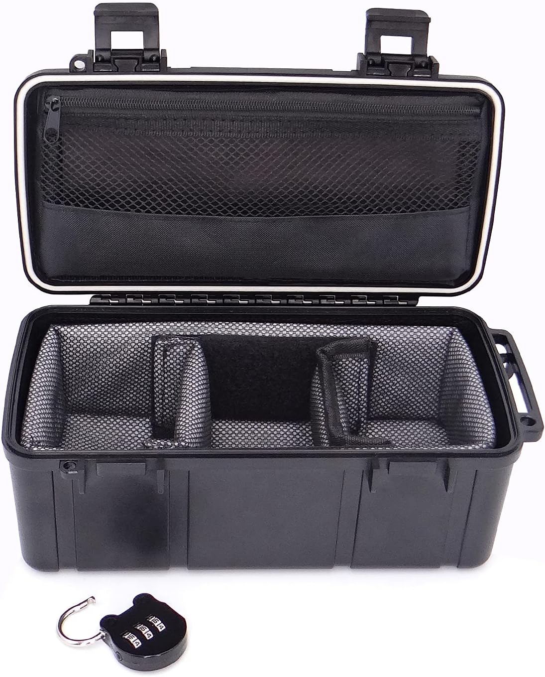 Black Storage Box with Easy Grip Handle ABS Plastic Pack of 2 Y45754