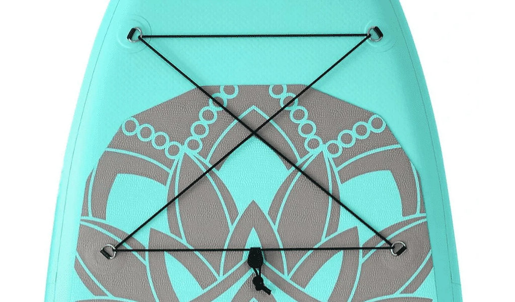 11'0 Inflatable Paddle Board with Carry Bag, Paddle, Fin, Pump & Safety Harness H7814