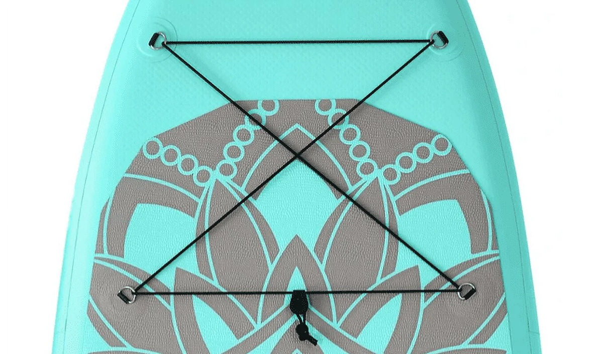11'0 Inflatable Paddle Board with Carry Bag, Paddle, Fin, Pump & Safety Harness H7814