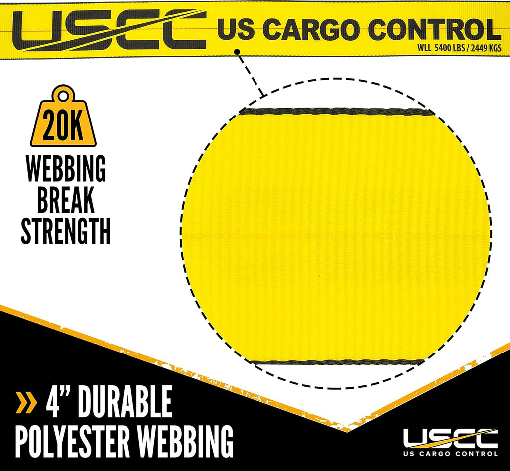 Yellow Fixed End Ratchet Straps U17680