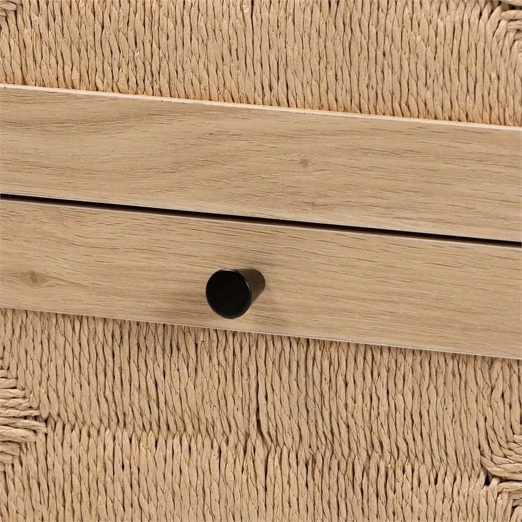 2-Drawer Mid-Century Wood End Table V376