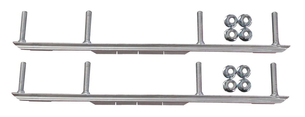 Red XPT Snowmobile Skis with 4.5" Shaper Bars Complete Kit W598
