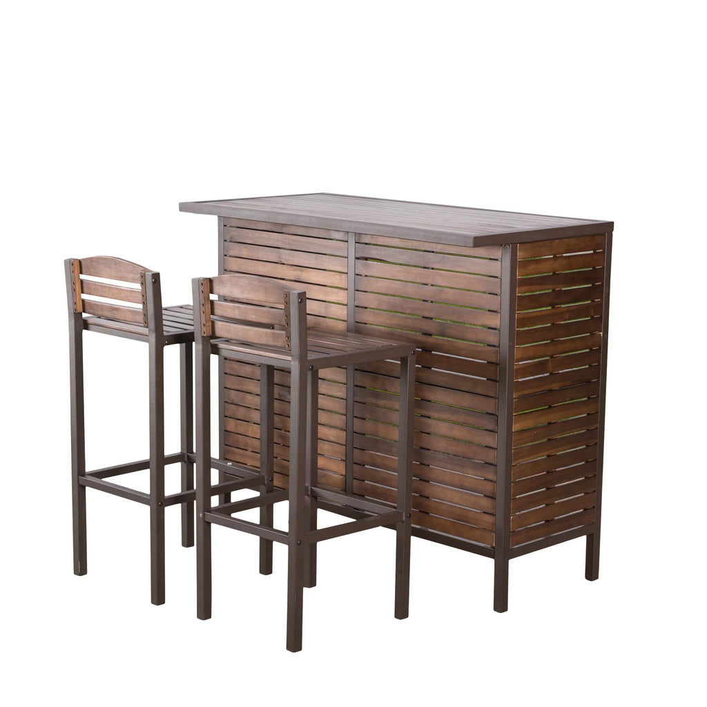 3 Piece Acacia Wood Bar Set H294