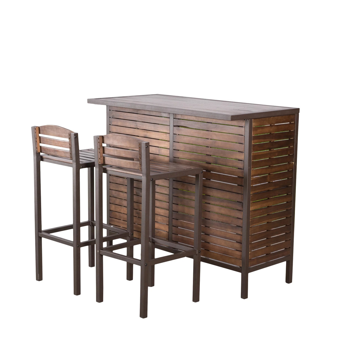 3 Piece Acacia Wood Bar Set H294