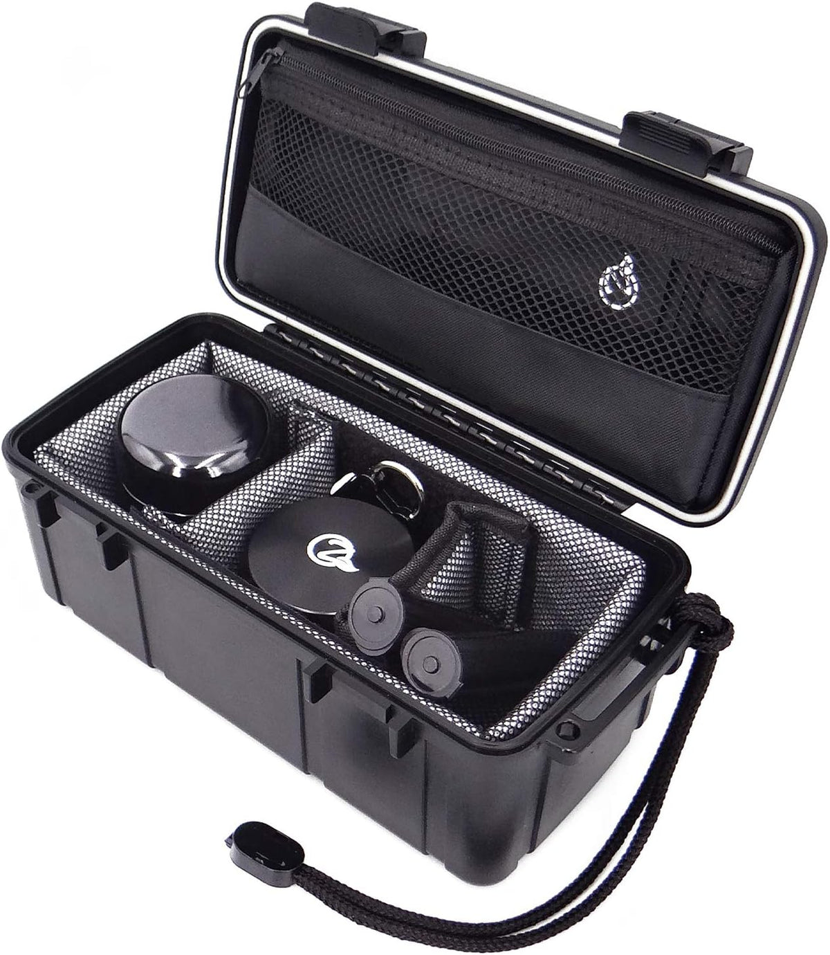 Black Storage Box with Easy Grip Handle ABS Plastic Pack of 2 Y45754
