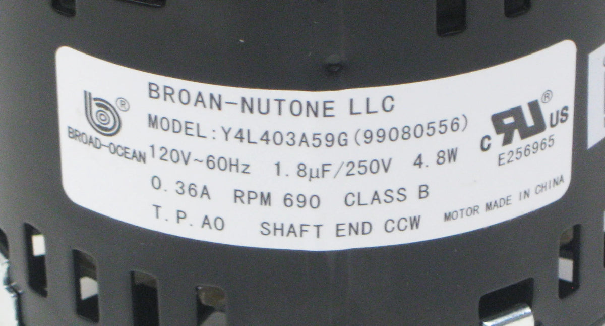 Bathroom Fan Motor F711835