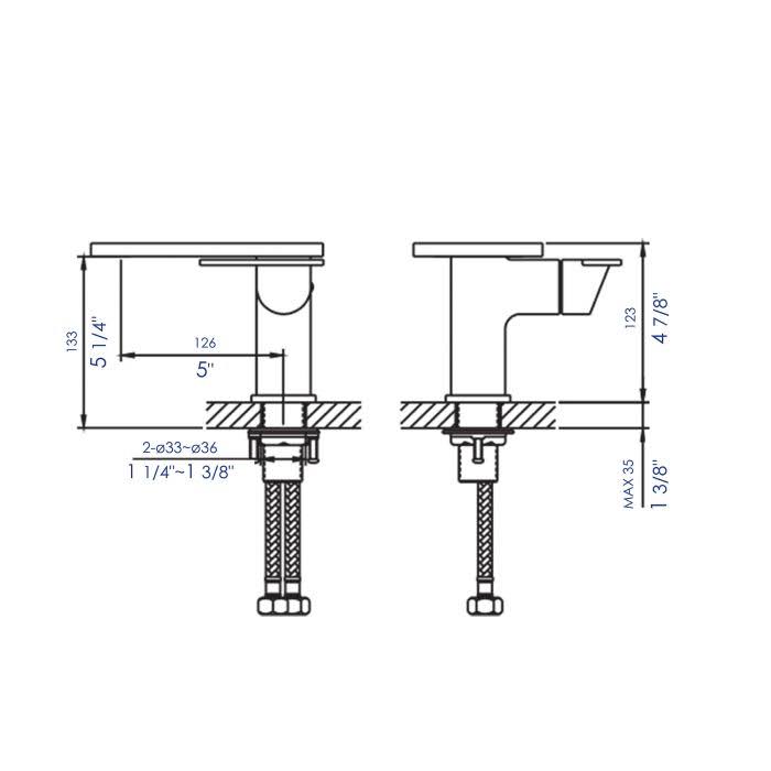 Brushed Nickel Single-Lever Bathroom Faucet O96415