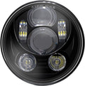 5.75 inch LED Headlight with Halo DRL Black Pack of 2 Z137