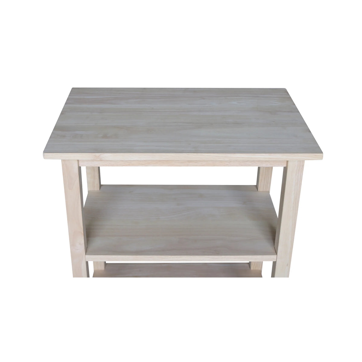Unfinished Wood Microwave Kitchen Cart K2827