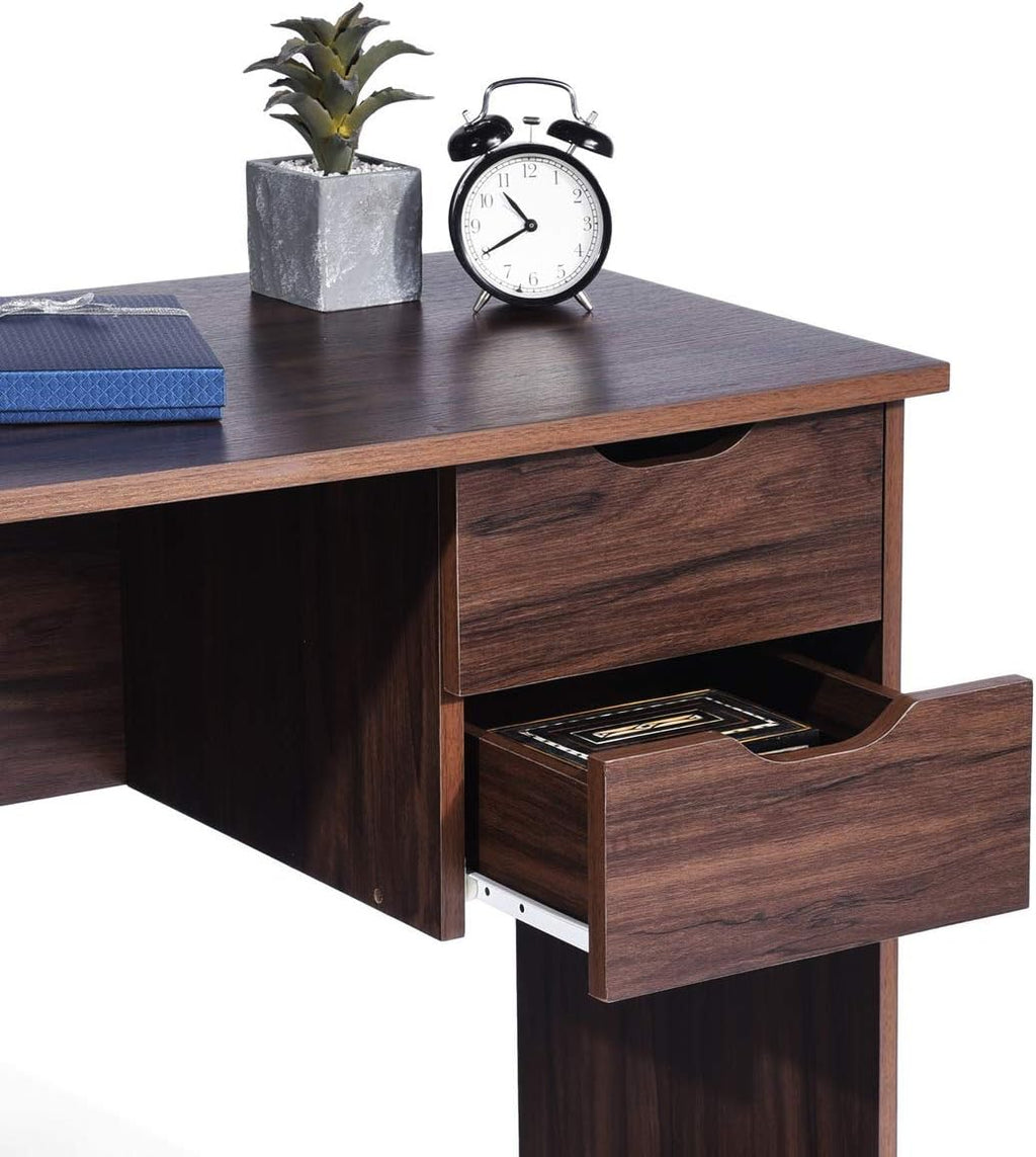 Computer Desk with Drawer 35.4 in Wood Workstation K539605