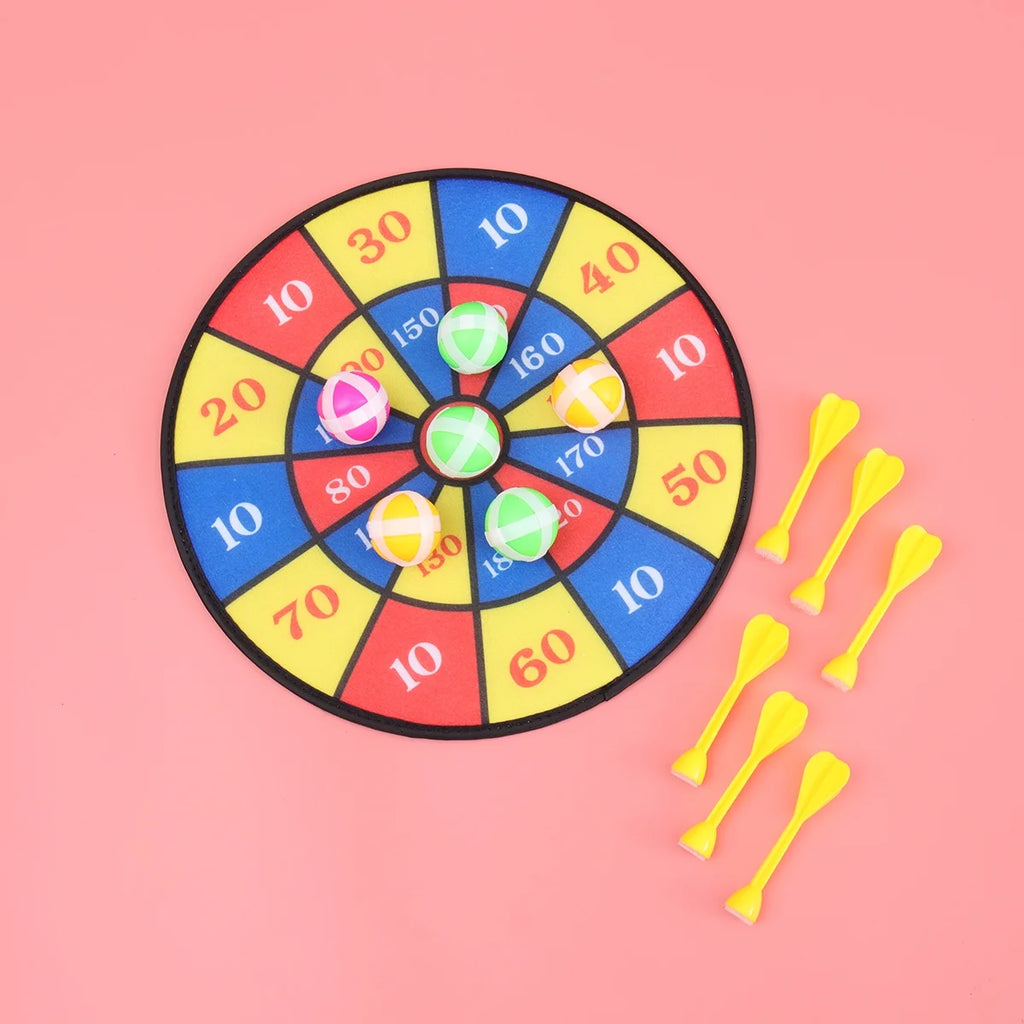 Flocking Dart Board with 4pcs Darts Dartboard Set S91579