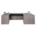66 Inch U-Shape Executive Desk with Storage Pedestals F98506