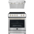 30 Electric Range and Range Hood in Stainless Steel F561