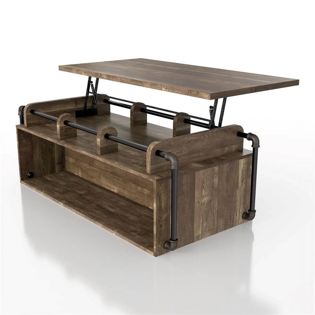 Modern Wood Lift-Top Coffee Table in Reclaimed Oak Z64817