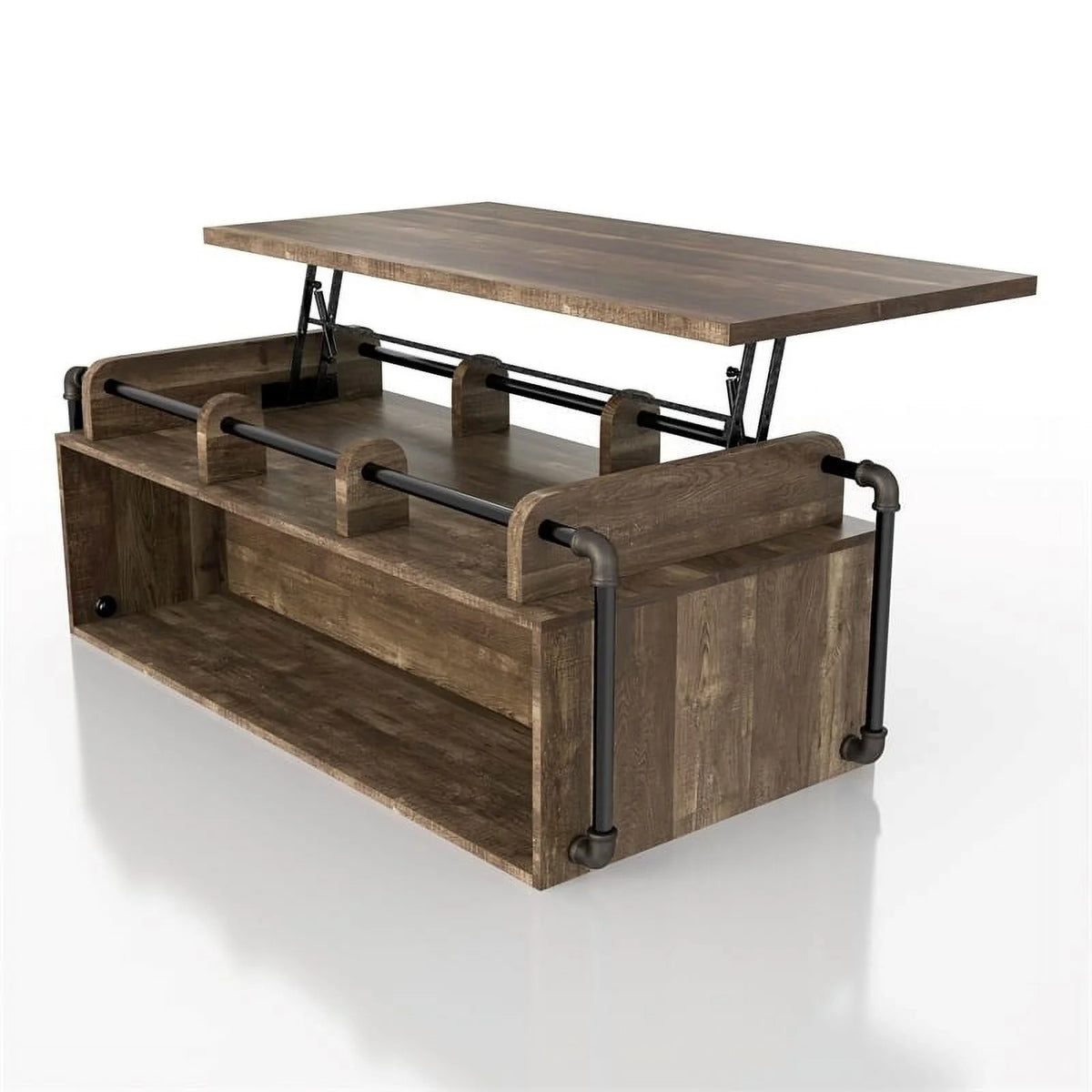 Modern Wood Lift-Top Coffee Table in Reclaimed Oak Z64817