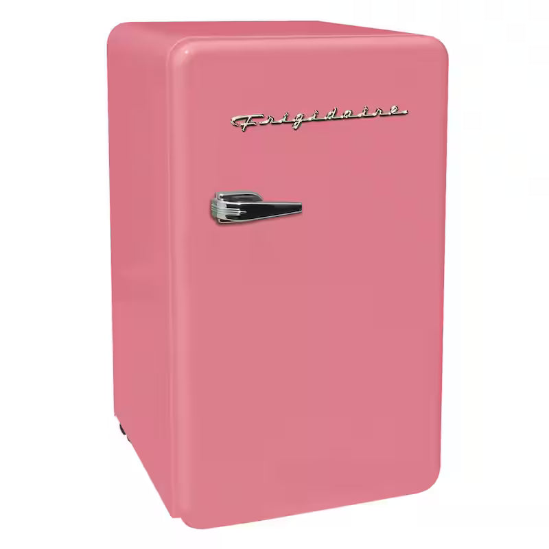 Pink Mini Retro Fridge with Freezer N8665