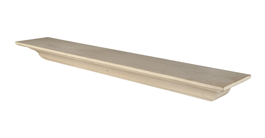 Unfinished Wood Mantel Shelf 60"L x 10"D x 5"H D95588