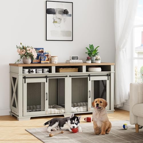 71" Dog Crate with 3 Storage Drawers & Removable Divider C8983