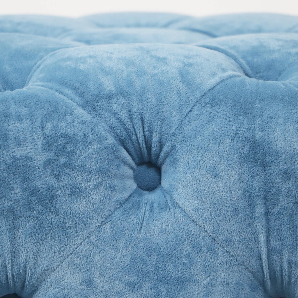 Velvet Tufted Square Ottoman X25574