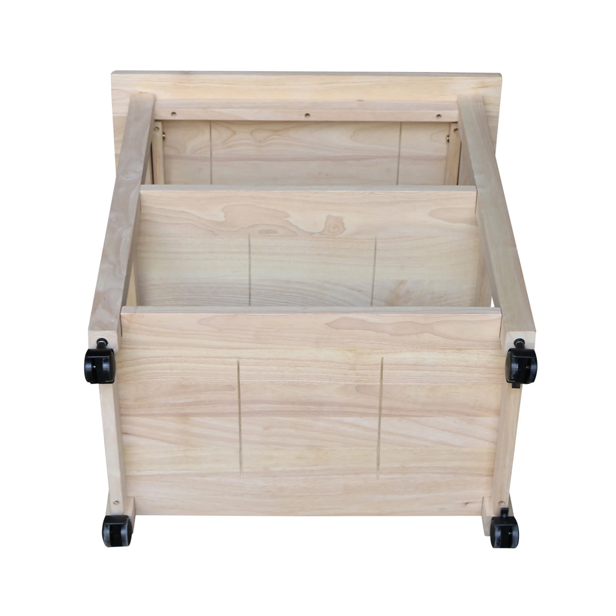 Unfinished Wood Microwave Kitchen Cart K2827