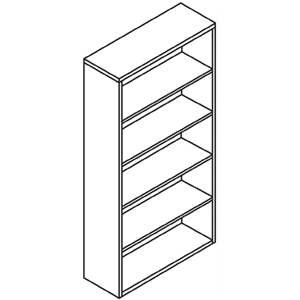 Laminate Bookcase Five-Shelf B978
