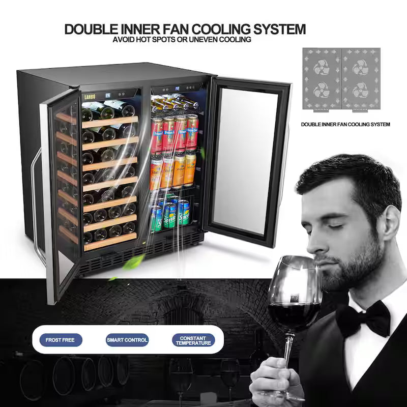30 in. Dual Zone Beverage and Wine Cooler X4132