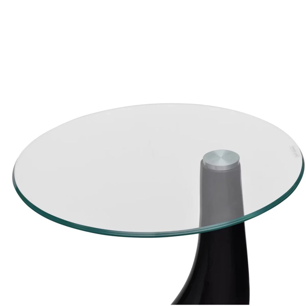 Set of 2 Round Glass Top Coffee Table K88667