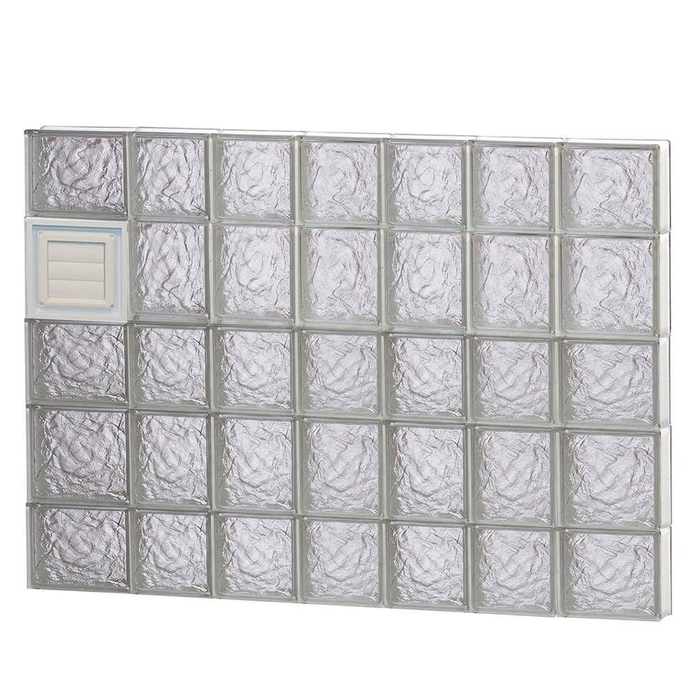 Ice Pattern Frameless Replacement Glass Block Window G54524