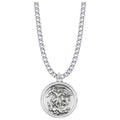 Medium Sterling Silver St. Michael Medal Pendant with 20" chain K886424