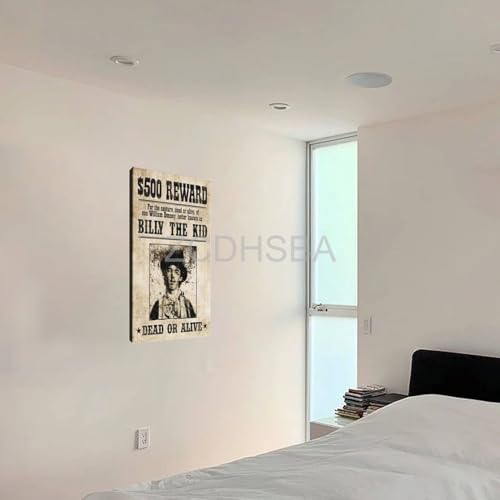 Retro Poster Old West Gunslinger Billy The Kid Wanted Poster 12x18inch J7779