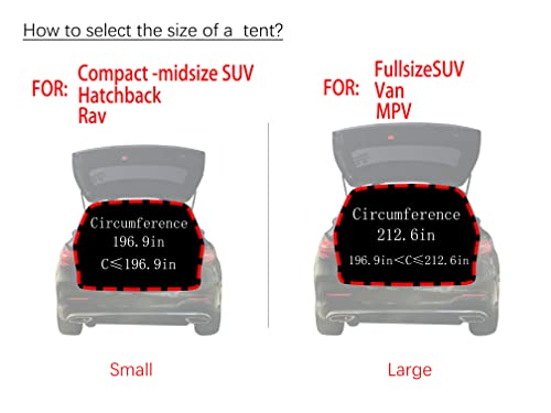 Black Waterproof SUV Camping Tent Awning with Screen Net Q410