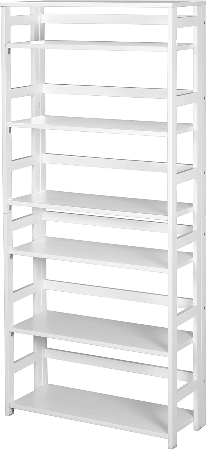 White Folding Bookcase G478