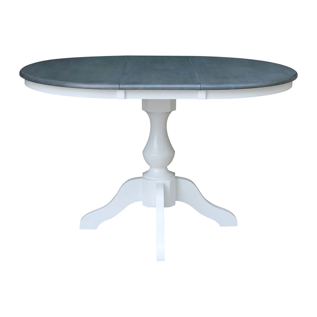 Round Wood Extension Dining Table with 4 Chairs P170136
