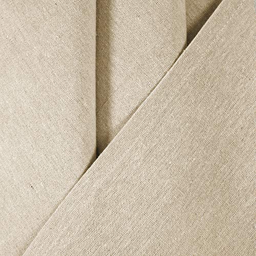 Burlap Knotted Tab-Top Window Curtain Panel Pair, 45"W x 84"L, Light Linen O254895
