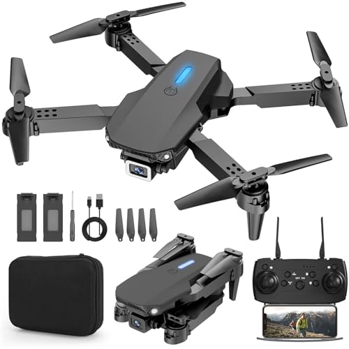 Foldable Mini Drone with 1080P Camera, 2 Batteries, Black G990