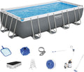 18' x 9' x 48" Rectangular Above Ground Swimming Pool Set with Sand Filter Pump O67755