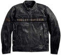 Black Leather Motorcycle Jacket H14747