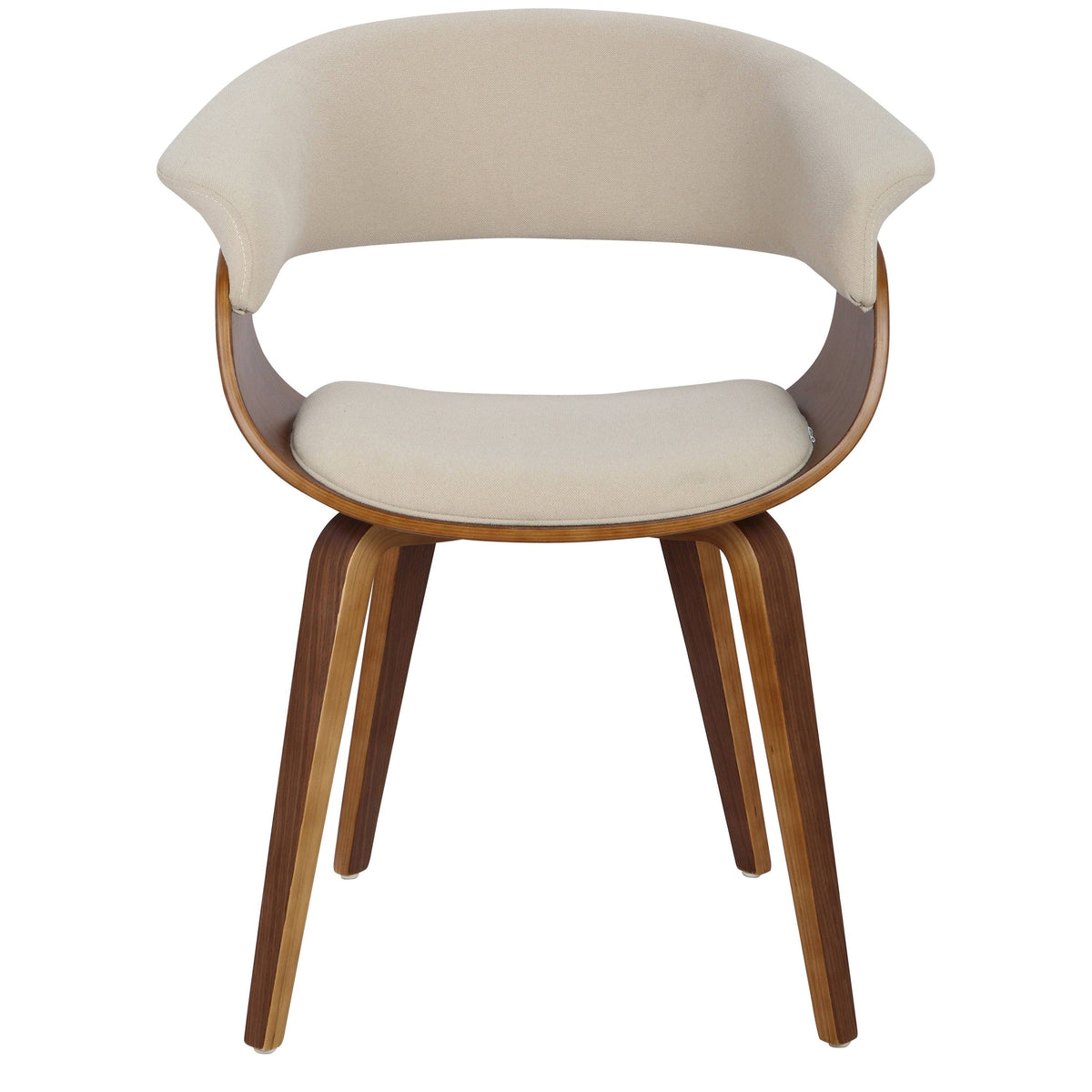 Cream Fabric Zebra Wood Dining Accent Chair Z431626