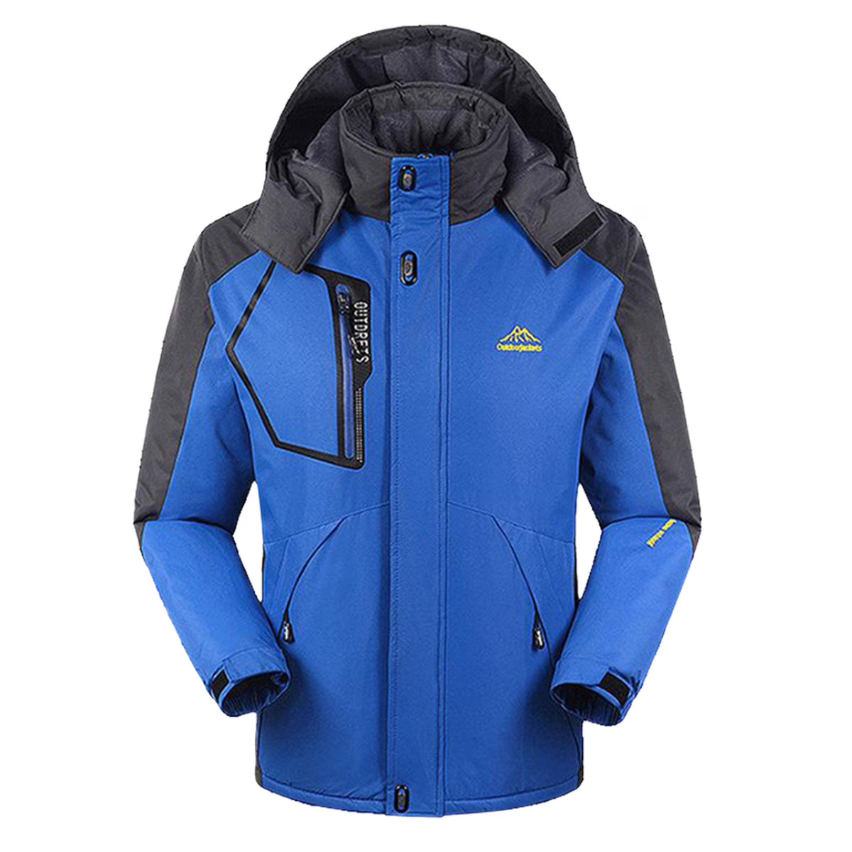 Blue Waterproof Ski Jacket with Removable Hood K266653