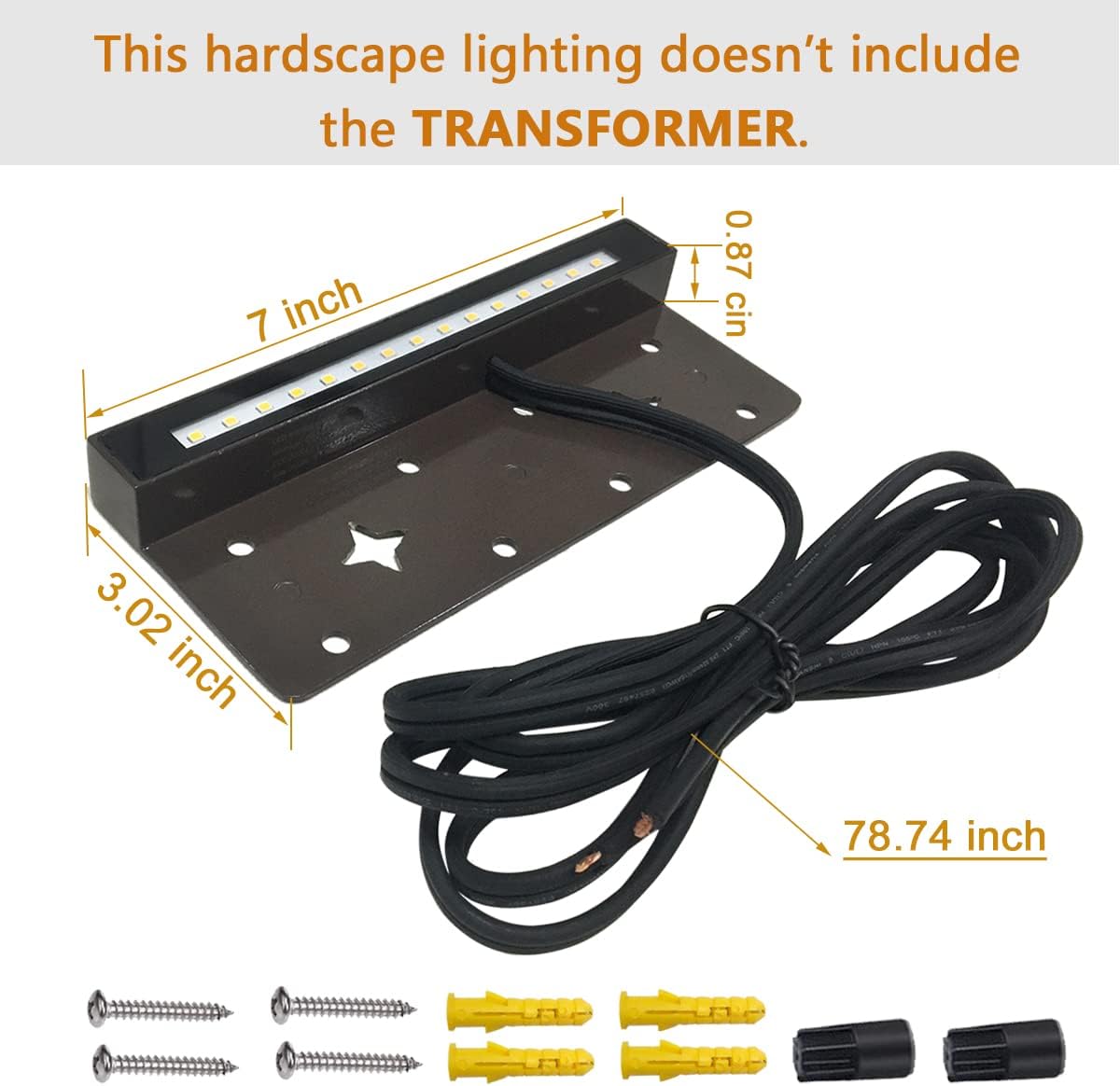 8-Pack 7 Inch 4W LED Hardscape Paver Light, IP65 Waterproof, Soft White 2700K A532879
