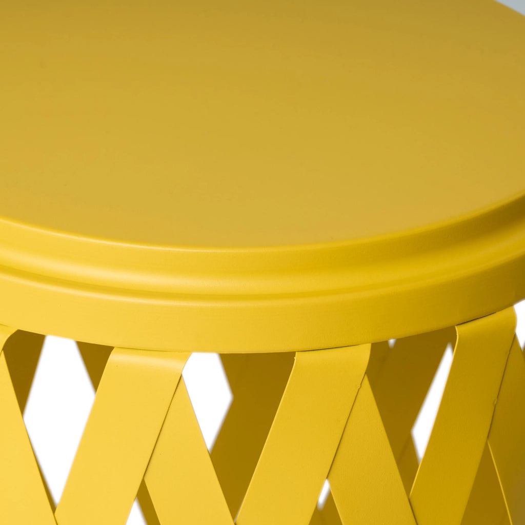 Iron Side Table Set Matte Yellow M134193