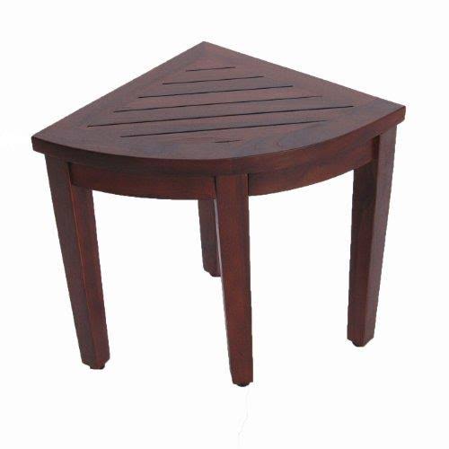 Teak Corner Shower Seat Stool Bench L29562