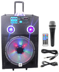 15x22 600W Rechargeable Powered Bluetooth Party Speaker with Mic E224